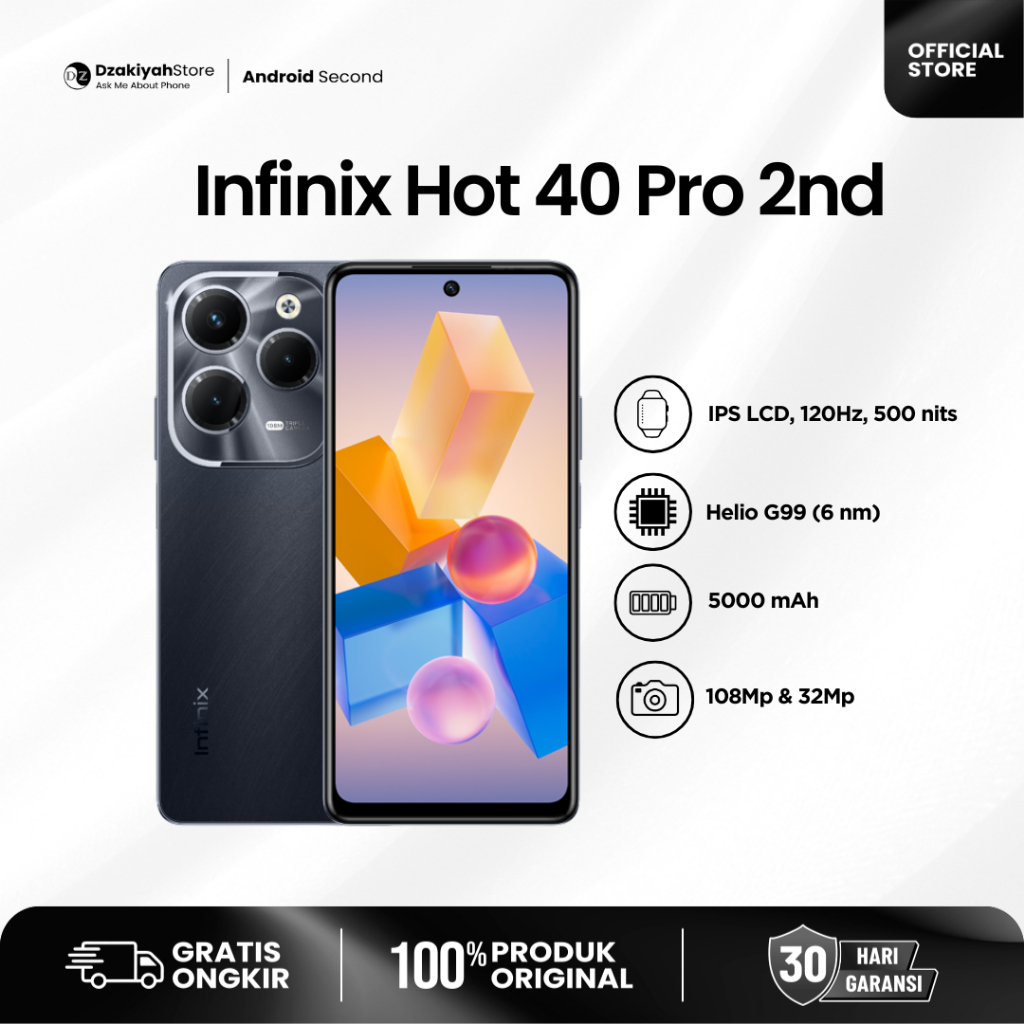 INFINIX HOT 40 PRO SECOND BERGARANSI