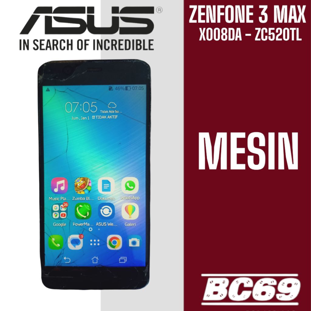 Mesin Asus Zenfone 3 Max ZC520TL