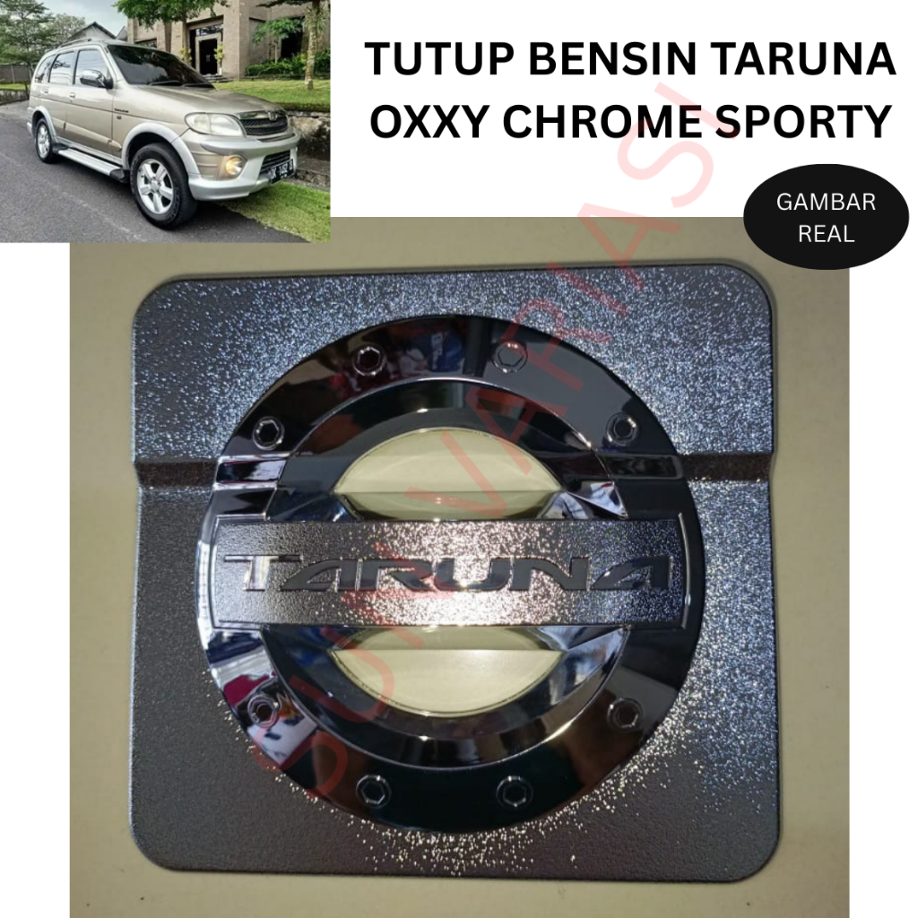 TANK COVER / TUTUP BENSIN / COVER TANGKI BENSIN TARUNA OXXY CHROME SPORTY