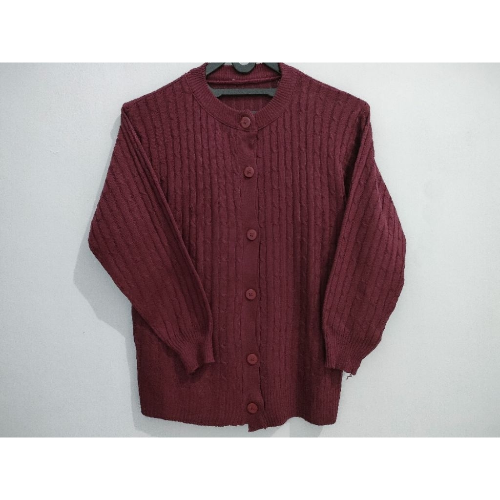 cardigan maroon