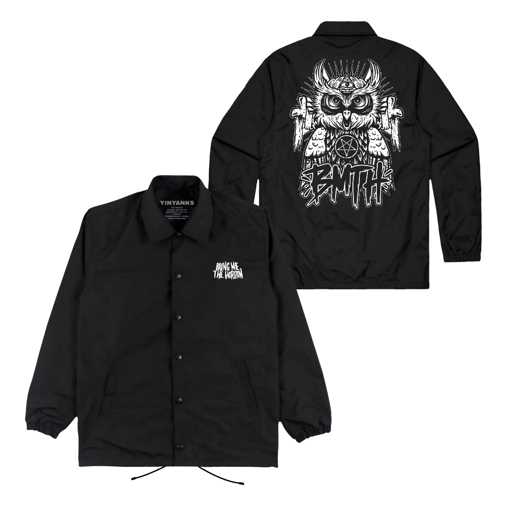 The Getooxs Jacket Coach Bmth Owl Jacket Unisex warna Hitam