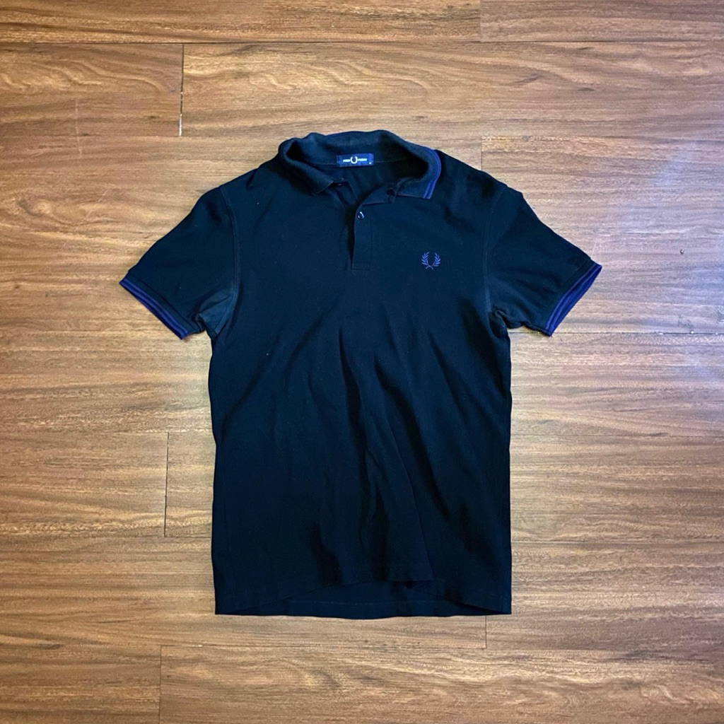 Fred Perry Black Ringer Polo Second Preloved
