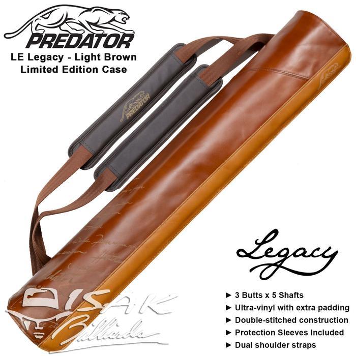 Predator Legacy Limited Edition Hard Case | Light Brown Tas Stick Billiard Cue 3x5