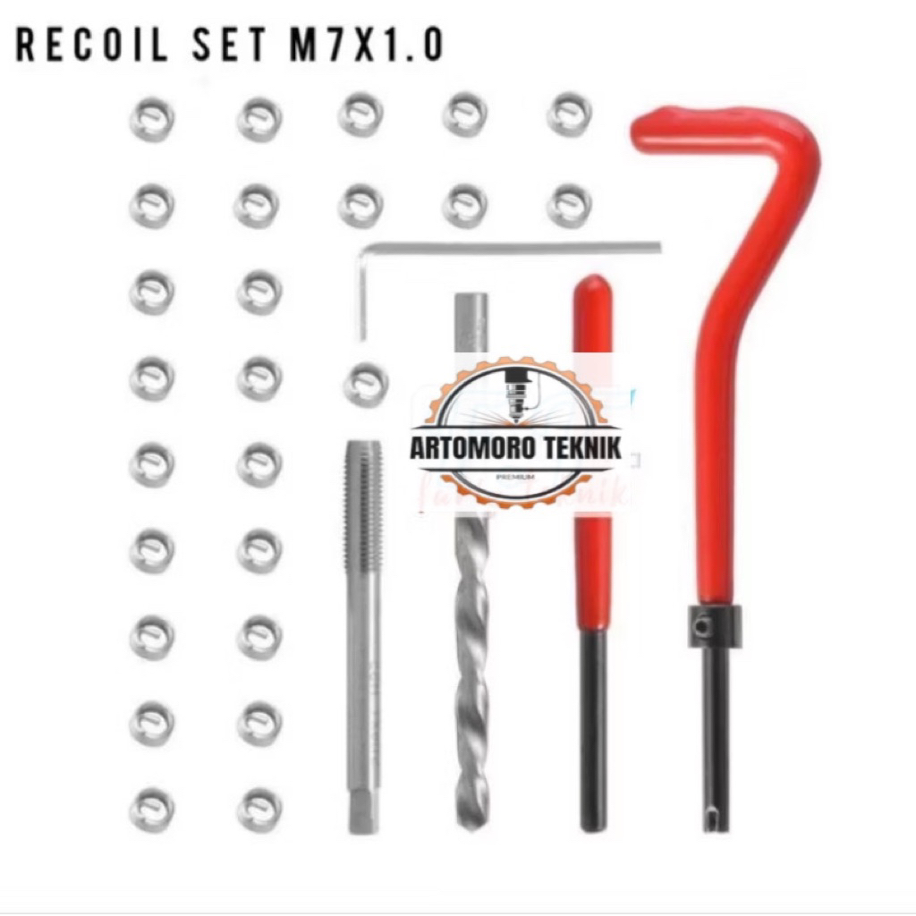 repairt drat baut 11. M7×1 Recoil Set Tap Bor Alat Recoil Komplit