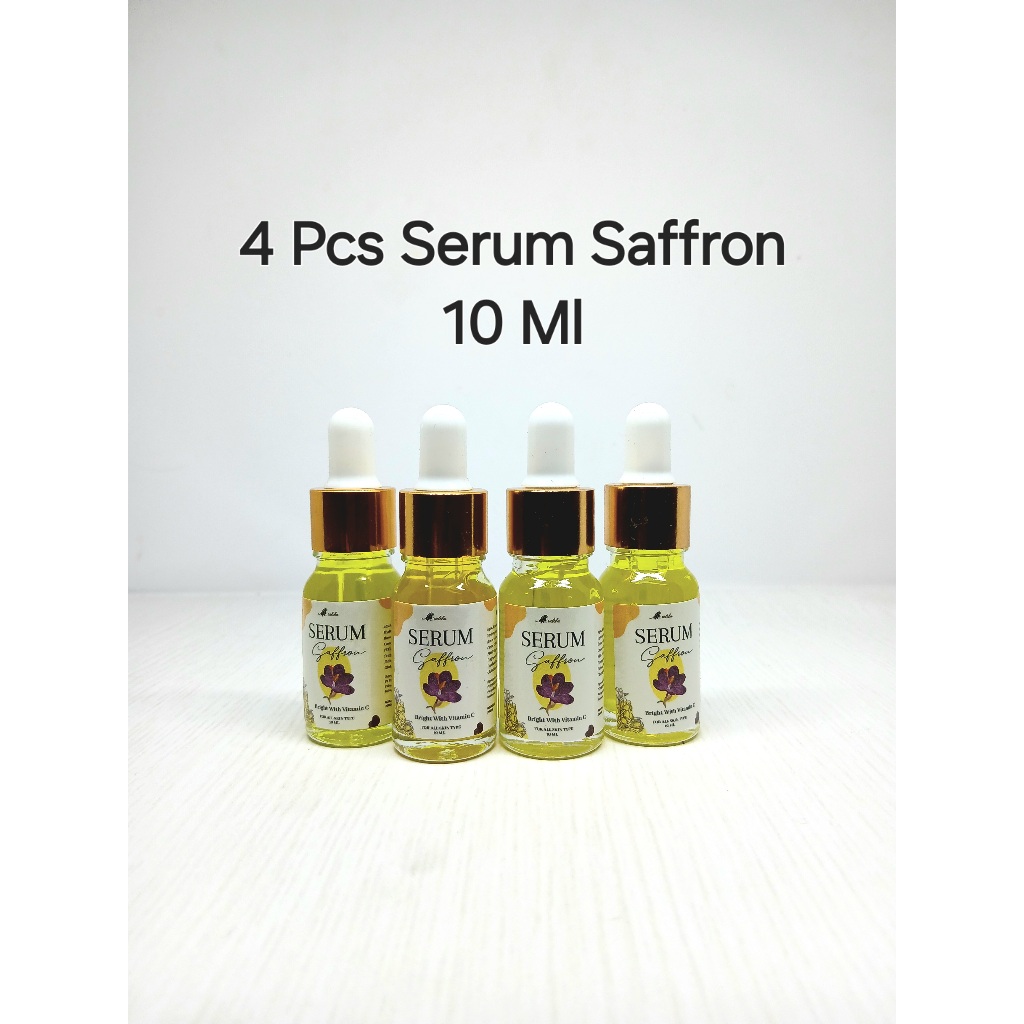 4 PCS SERUM SAFFRON 10ML VITAMIN C NIACINAMIDE WAJAH GLOWING  CERAH