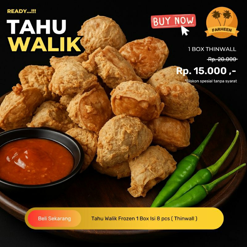 Tahu Walik Frozen Tahu Walik Crispy Tanpa Bahan Pengawet Camilan Praktis Homemade