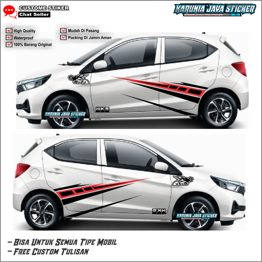 NEW STICKER BRIO STIKER BRIO RS STICKER MOBIL BRIO STICKER VARIASI MOBIL BRIO STICKER HONDA BRIO