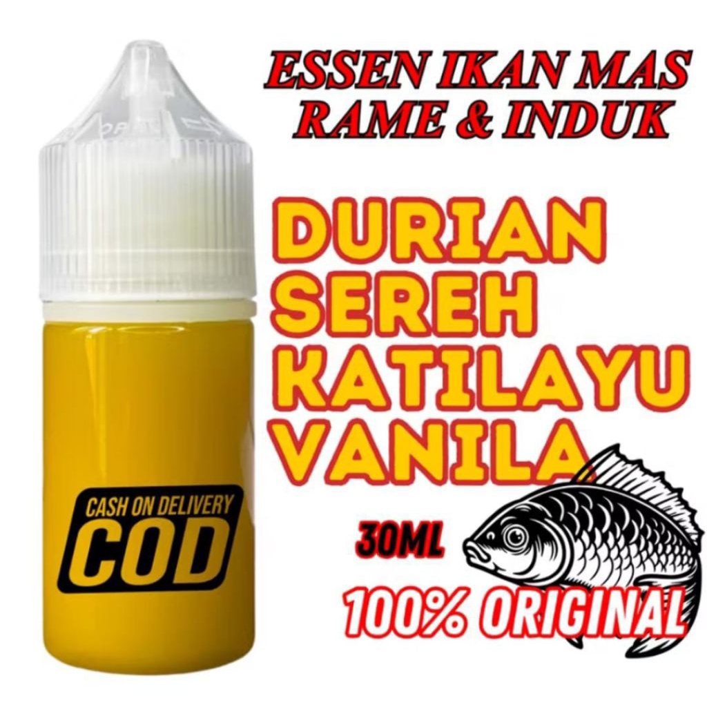 Essen aroma Durian sereh katilayu vanila  Esen masuk di semua Media umpan cocok di semua kondisi kol