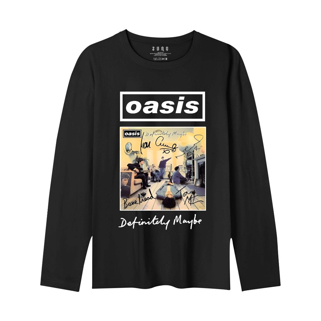 Zuro - Kaos Lengan Panjang Oasis Definitely T-shirt long sleeve pria wanita unisex