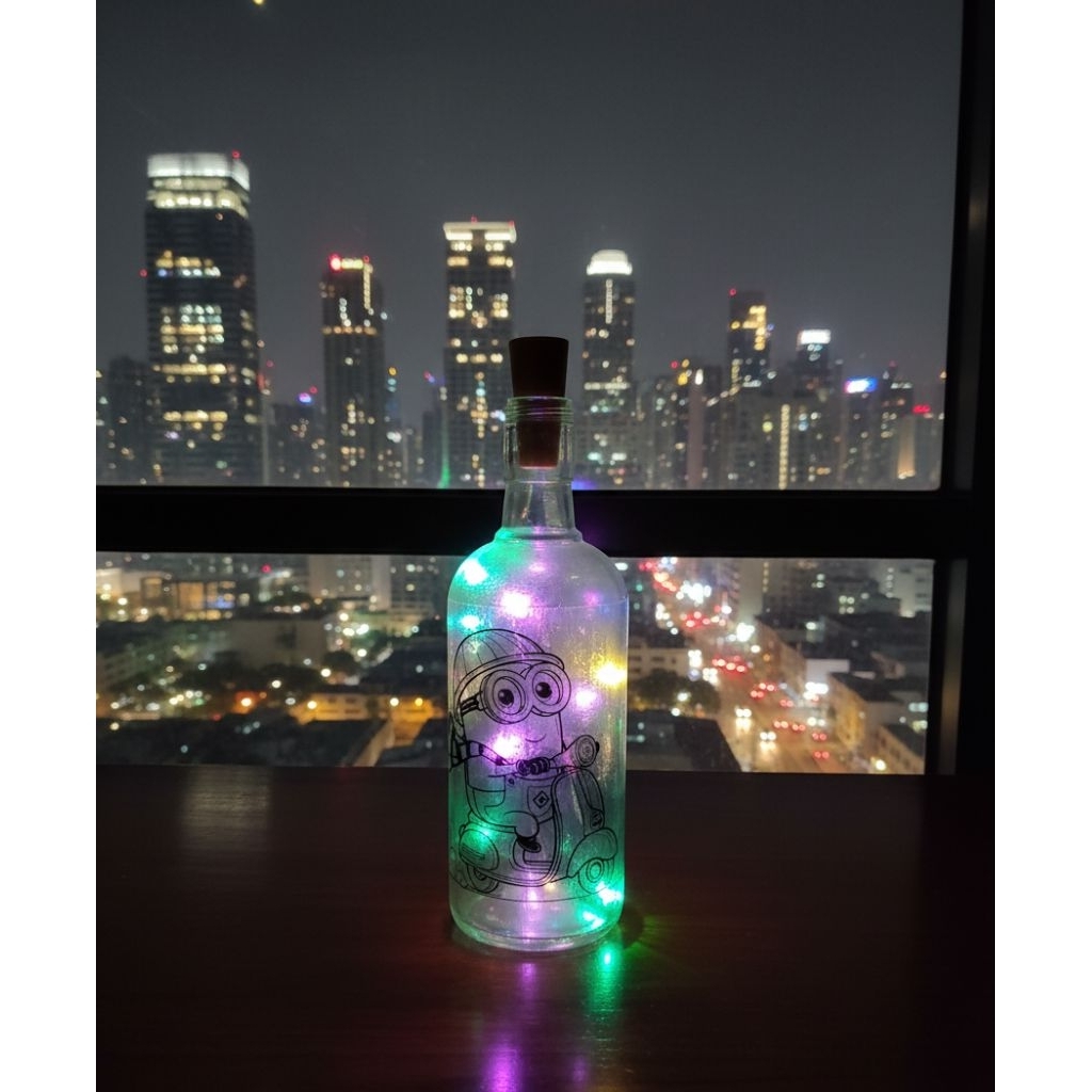 Lampu Hias Kamar/Ruangan Botol Aesthetic Minions