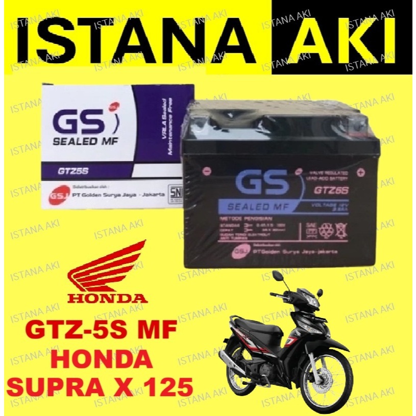 Aki Motor Honda Supra X 125 Accu Kering Aki Kering MF GTZ5S