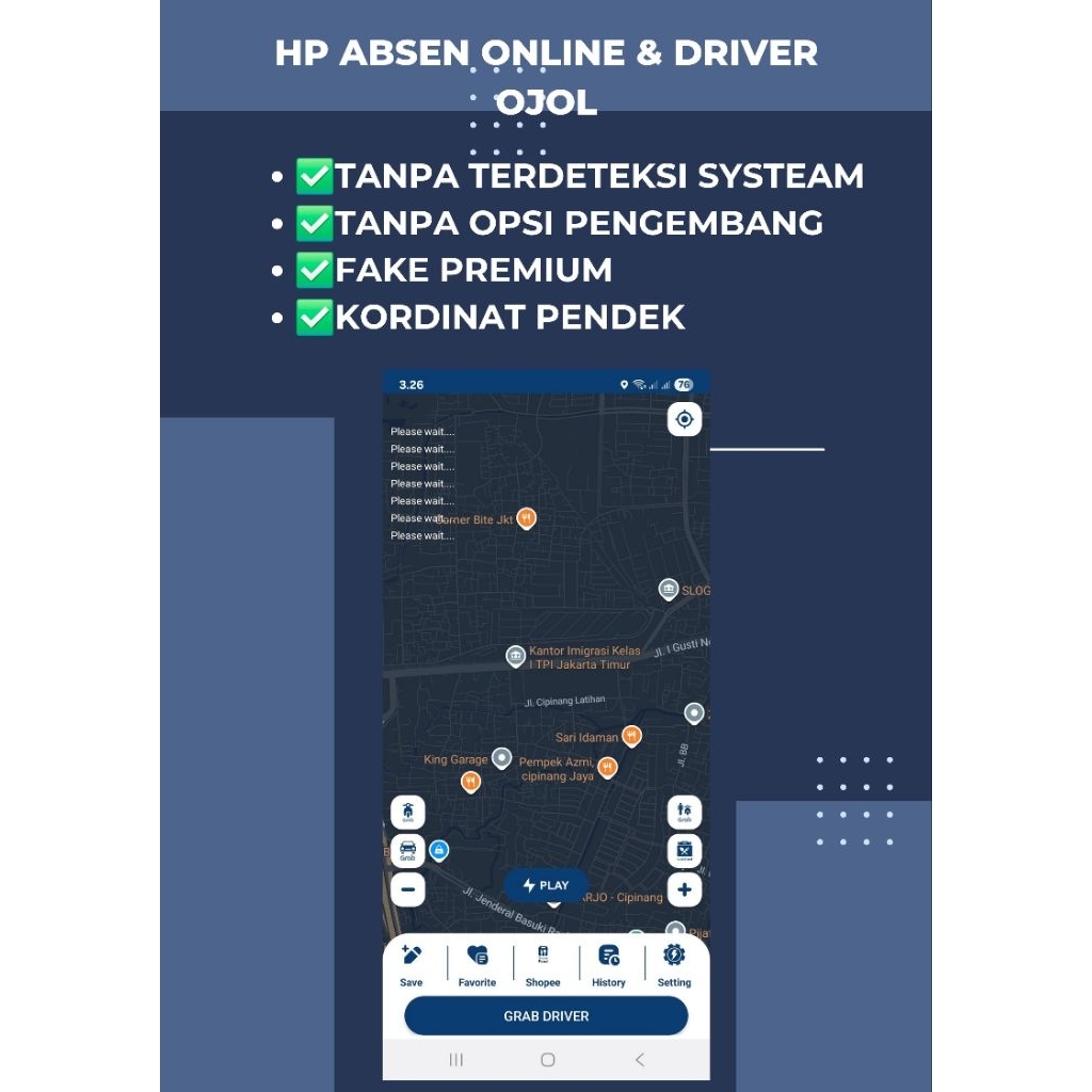 FAKE GPS kordinat pendek