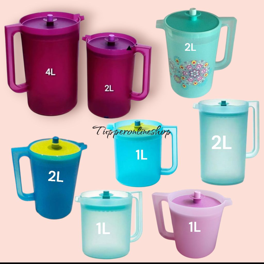 Pitcher tupperware / teko/ jug tupperware ukuran 1 liter & 2 liter