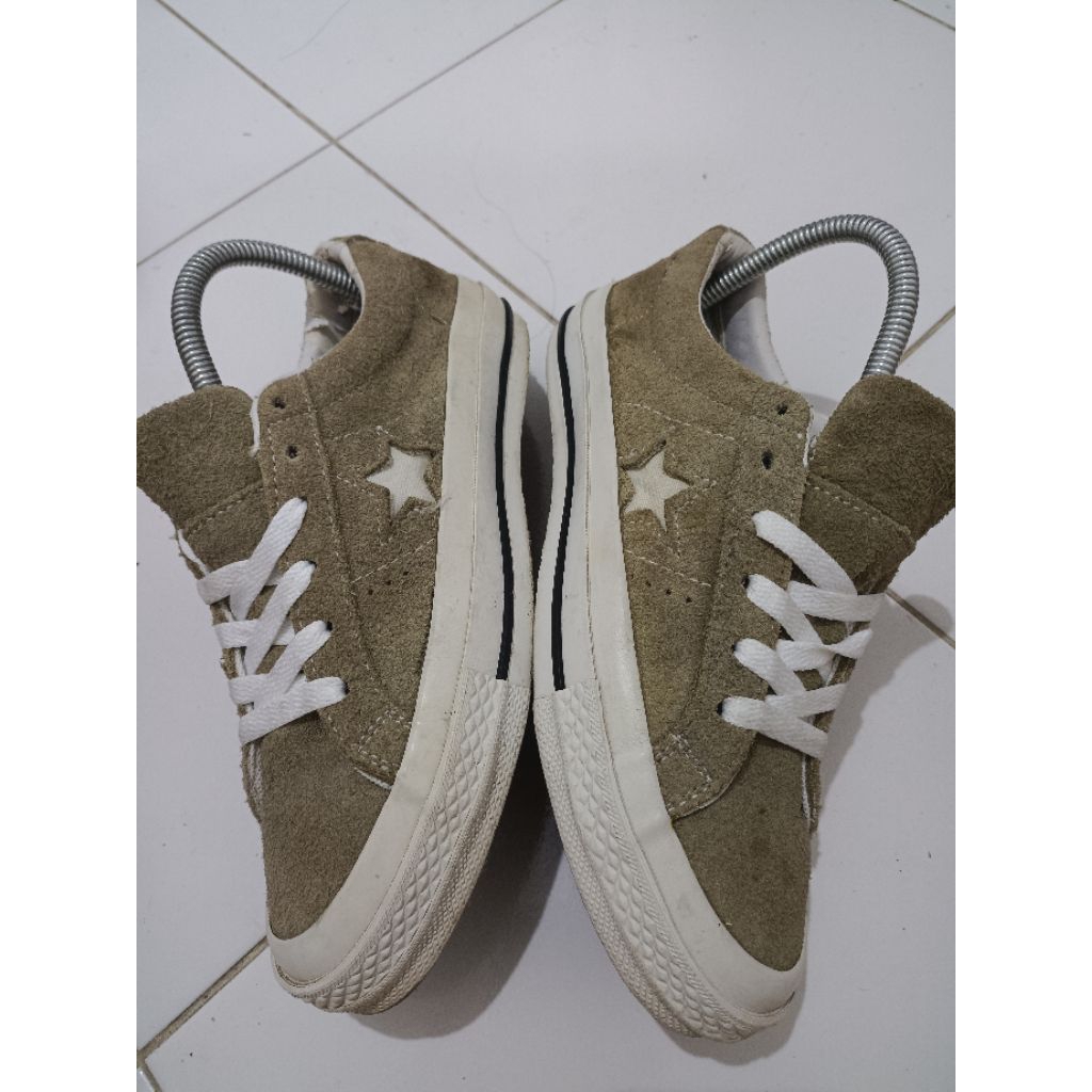 sepatu second casual CONVERSE ONE STAR green  suede 37 23.5