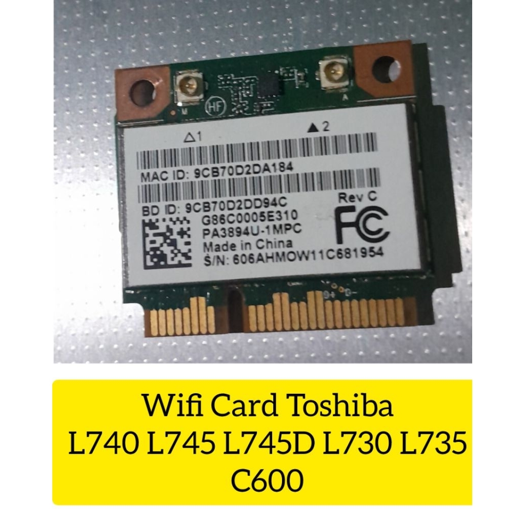 Wifi Card Laptop Toshiba Satelite L740 L745 l745d L730 L735 c600