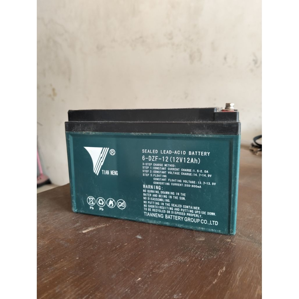 Aki kering/Baterai Sepeda Listrik bekas recondisi 12V/12AH