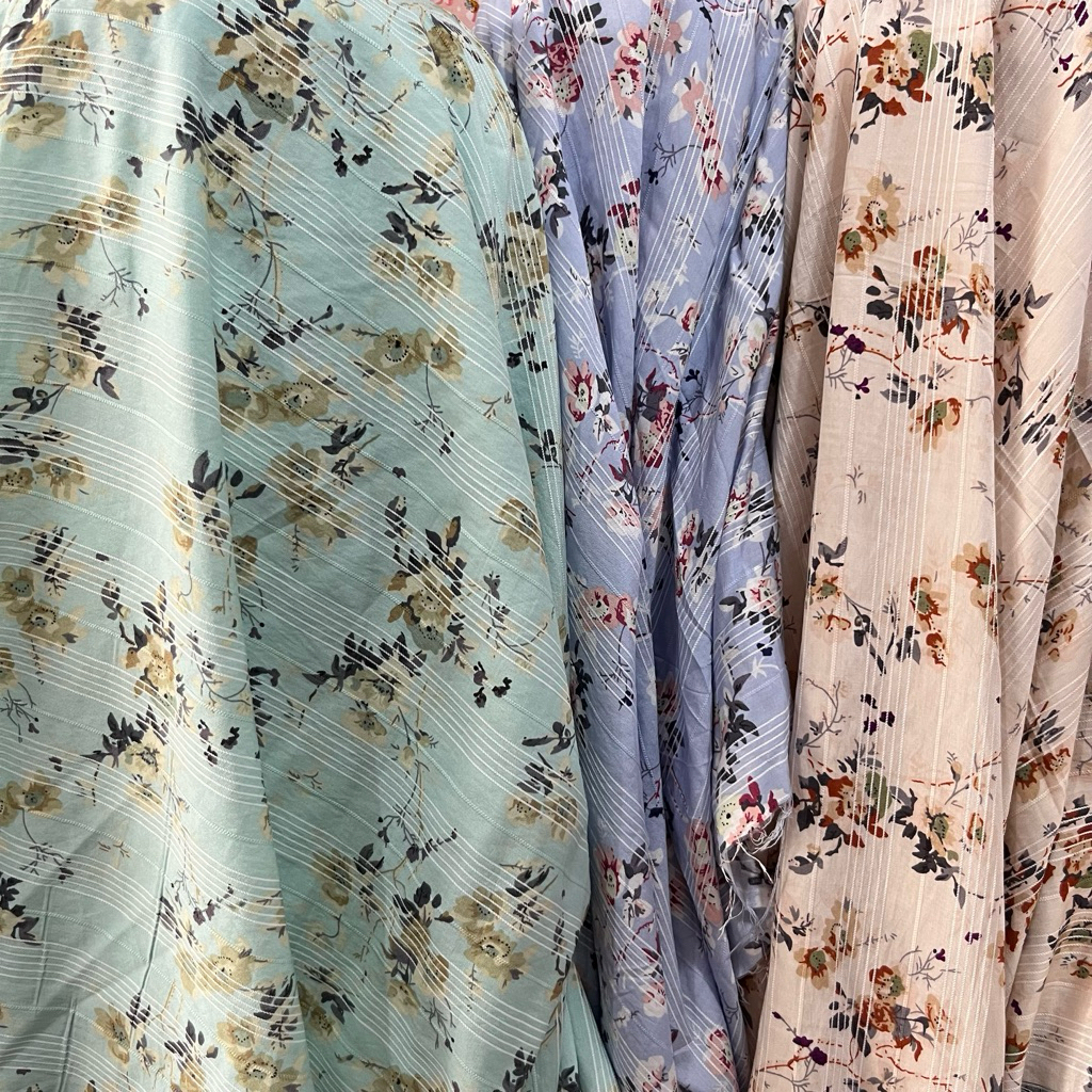 kain katun dobby silk premium motif bunga