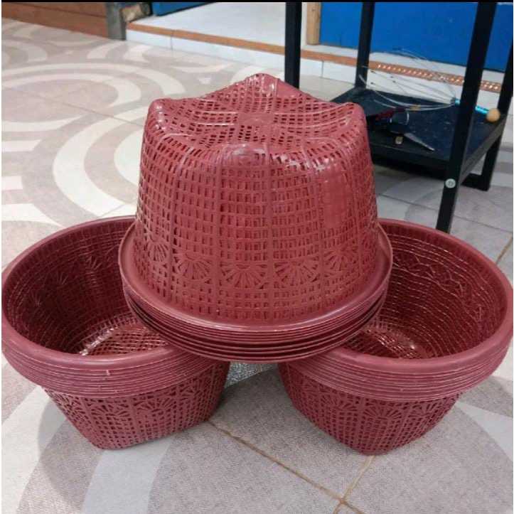 60 Pcs Wakul Hajatan Lusinan Murah / Bakul Nasi / Wakul Nasi Plastik Besek Hajatan Ceting TRADISI / 