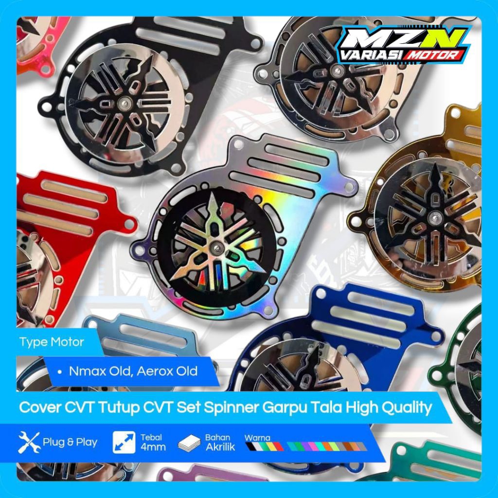 Cover CVT Nmax Old Variasi Cover CVT Nmax Aerox Old Set Spinner Akrilik Garpu Tala Tebal 4 MM