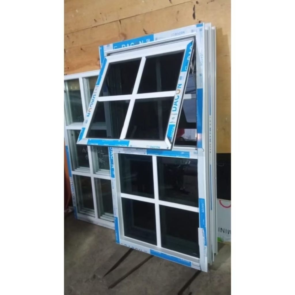 kusen jendela aluminium lengkap teralis 2 daun 120x60cm 3inc free packing kayu+bubble wrap