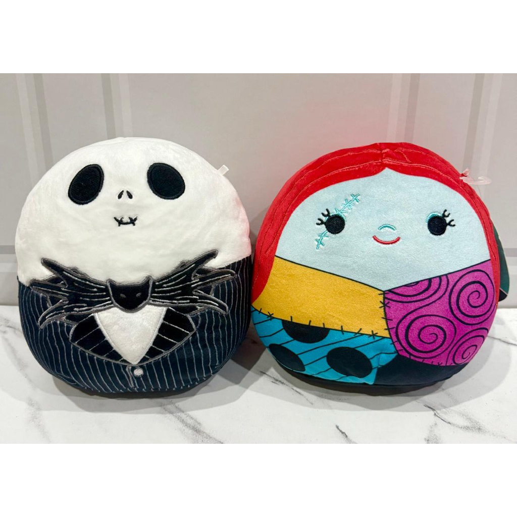 Boneka Plushie Sepasang Jack & Sally Nightmare Before Christmas Squishmallow Disney