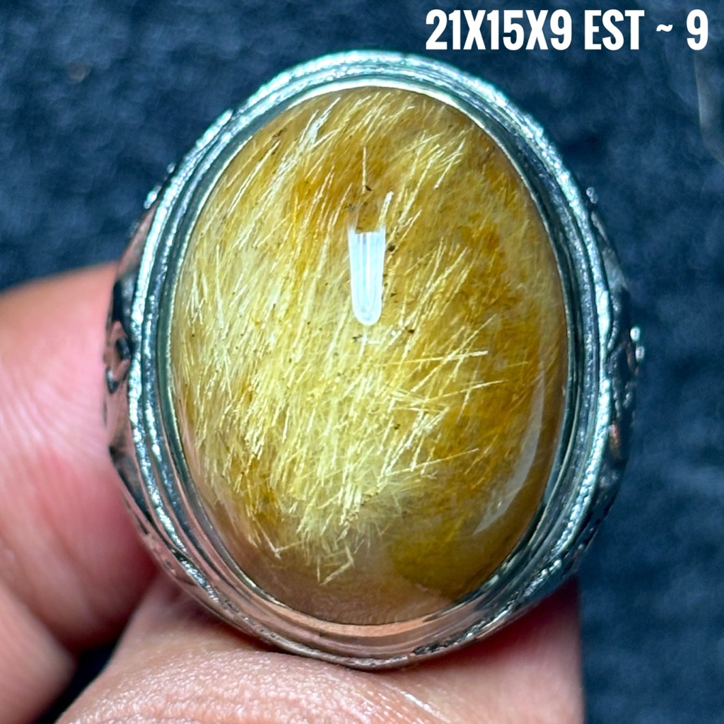 NATURAL BATU AKIK SERAT CENDANA EMAS