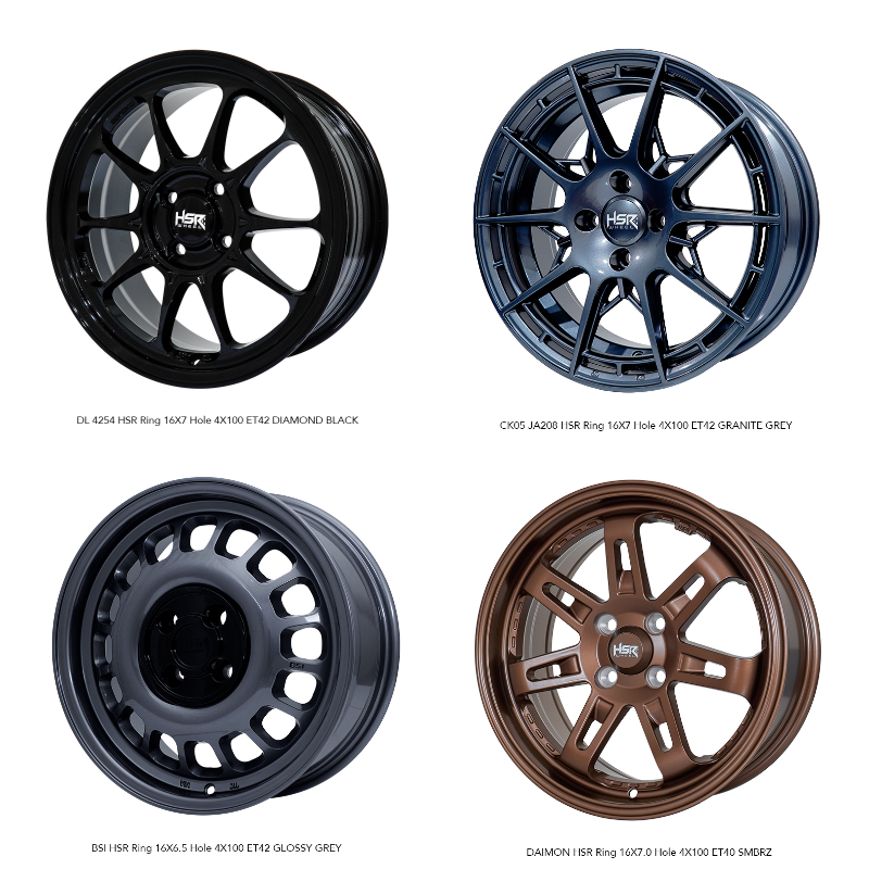 Pilihan Velg Mobil Ring 16 Lubang Baut 4 Pcd 4X100 Velg Mobil Racing JDM HSR Wheel