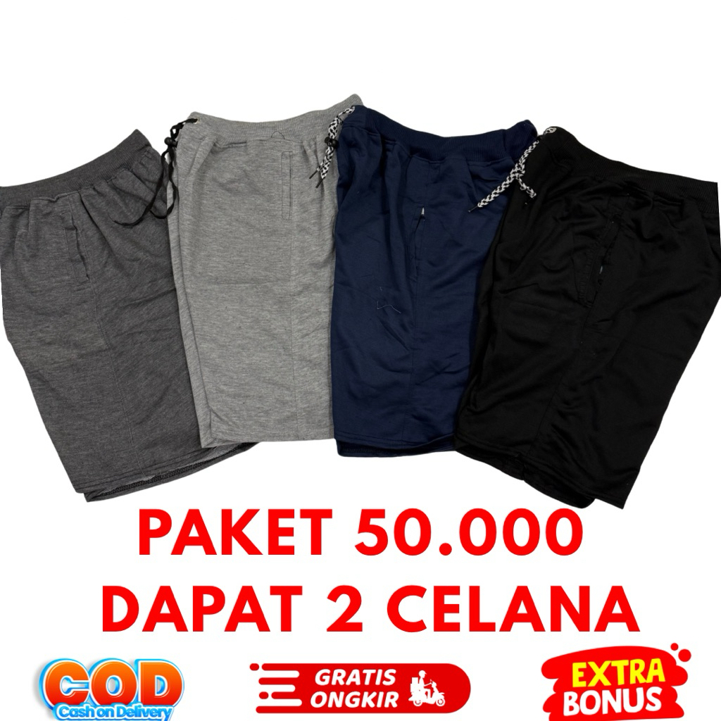 50RB 2PCS PROMO CELANA PENDEK PRIA | CELANA PENDEK BOARDSHOT | CELANA PENDEK PRIA MURAH BABYTERRY