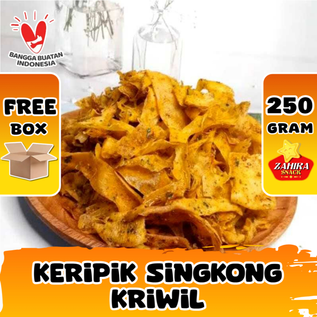 Keripik Singkong Kriwil Brekele Balado Pedas Daun Jeruk Khas Kebumen 250Gram