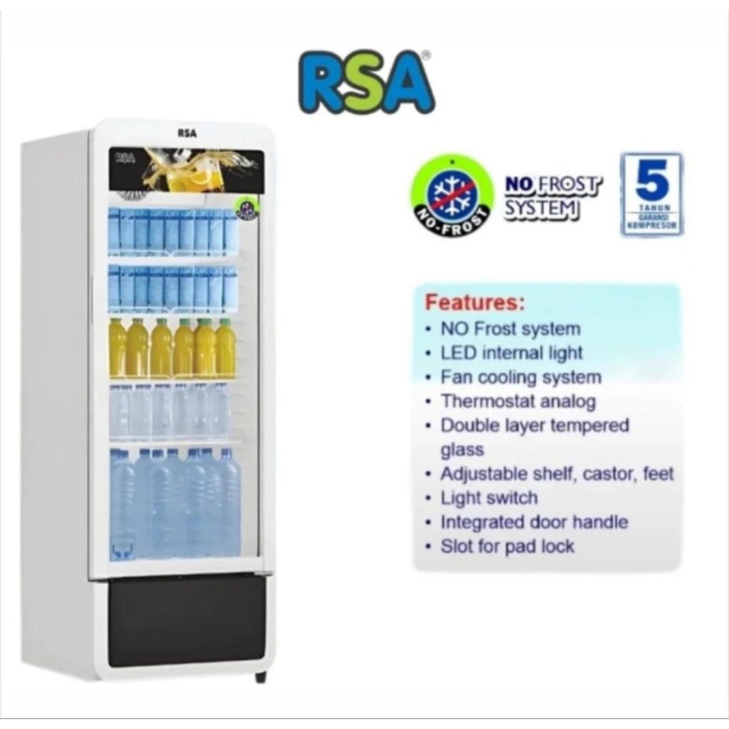 SHOWCASE 1 PINTU RSA RUBY-200 (4RAK)