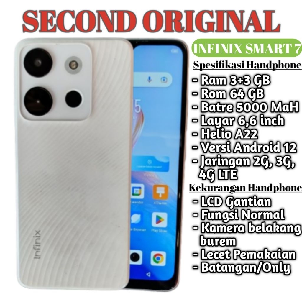 INFINIX SMART 7 RAM 3+3/64 Original