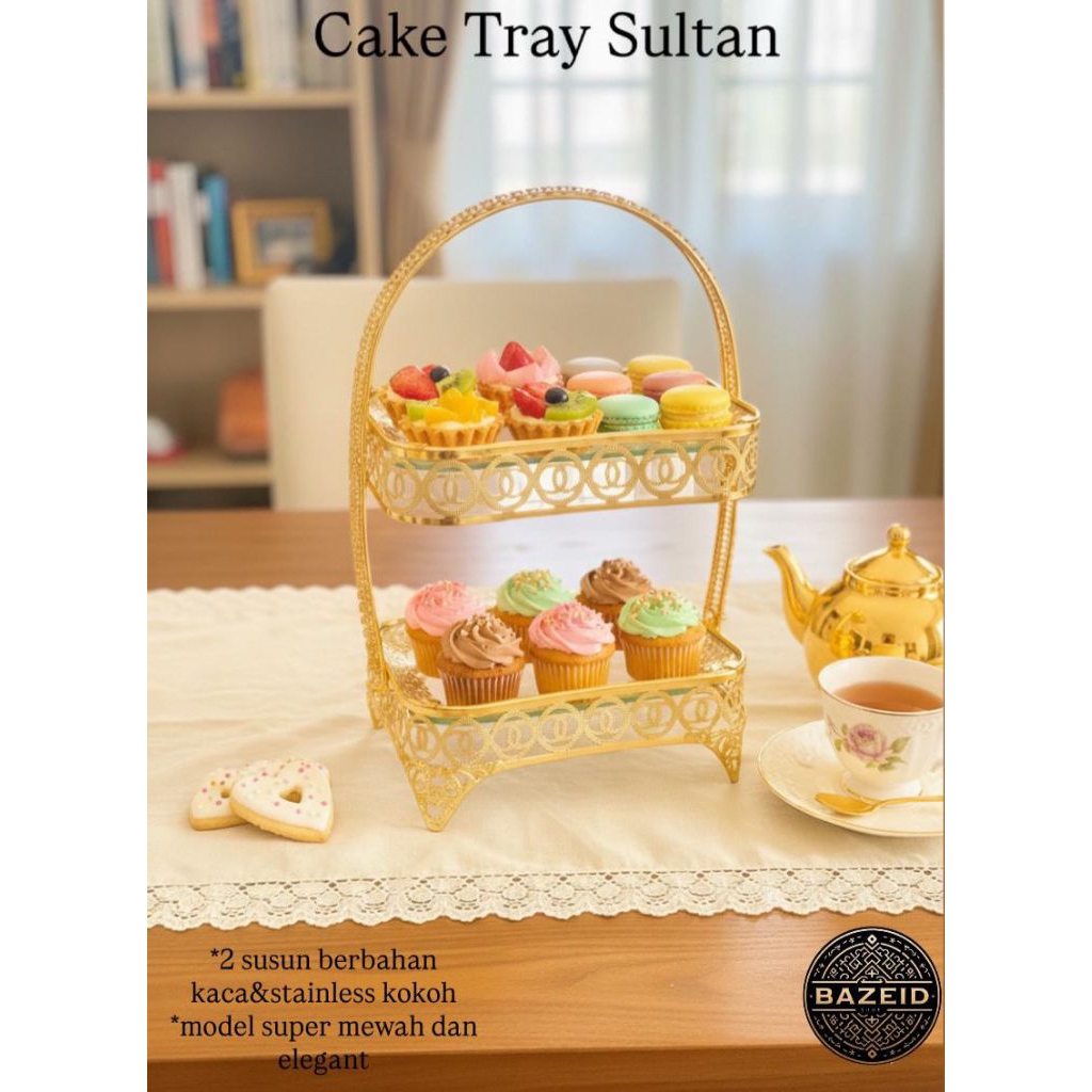 tier cake susun 2 | tier cake | tempat kue pesta