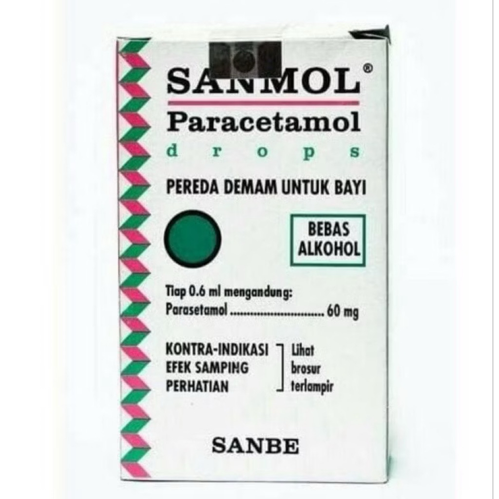 Sanmol paracetamol drop untuk bayi meringankan demam