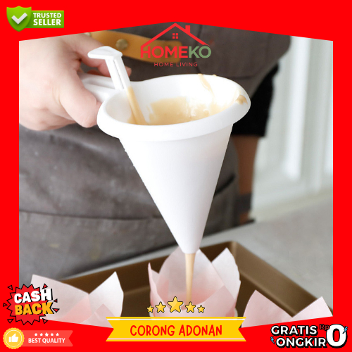 HK Dispenser adonan kue praktis corong adonan / Corong Adonan Kue Dispenser dengan Tuas Penakar
