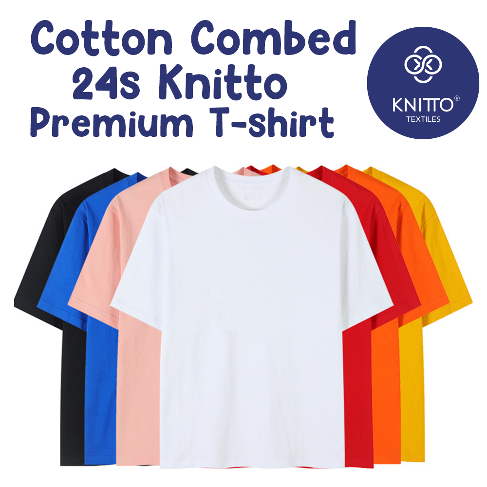 Knitto - Kaos Polos 24s Lengan Pendek