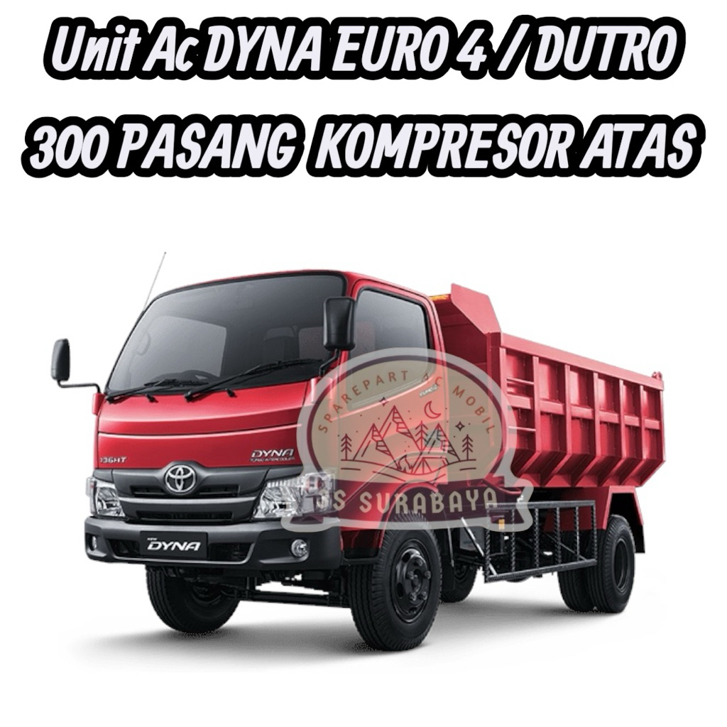 Unit Ac Dyna Euro 4 / Hino Dutro 300 Pasang Kompresor Atas Lengkap Tinggal Pasang Unit Ac Truck (Bar