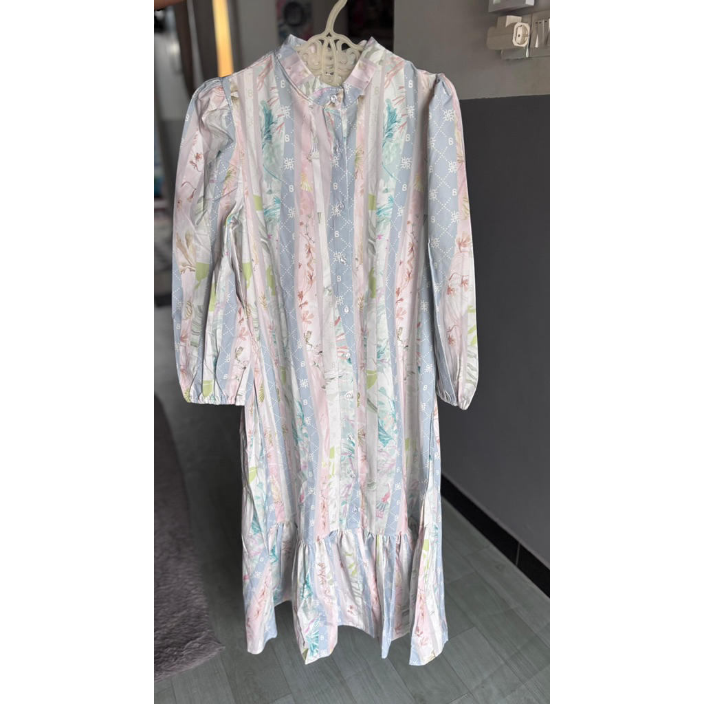 Florian Shirt Dress Buttonscarves X Riamiranda warna Blue