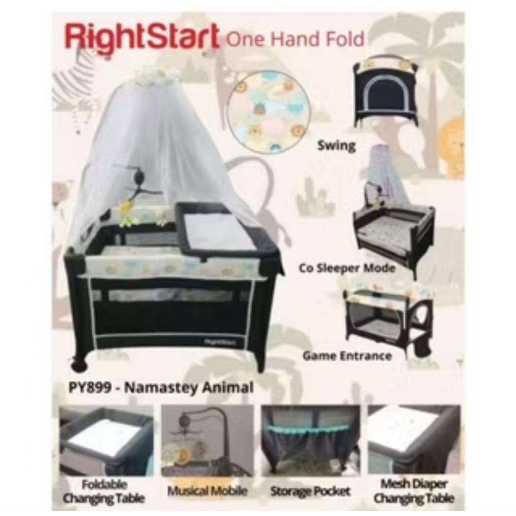 BABY BOX RIGHT START RANJANG BAYI PORTABLE KASUR BAYI MULTIFUNGSI BISA GOSEND