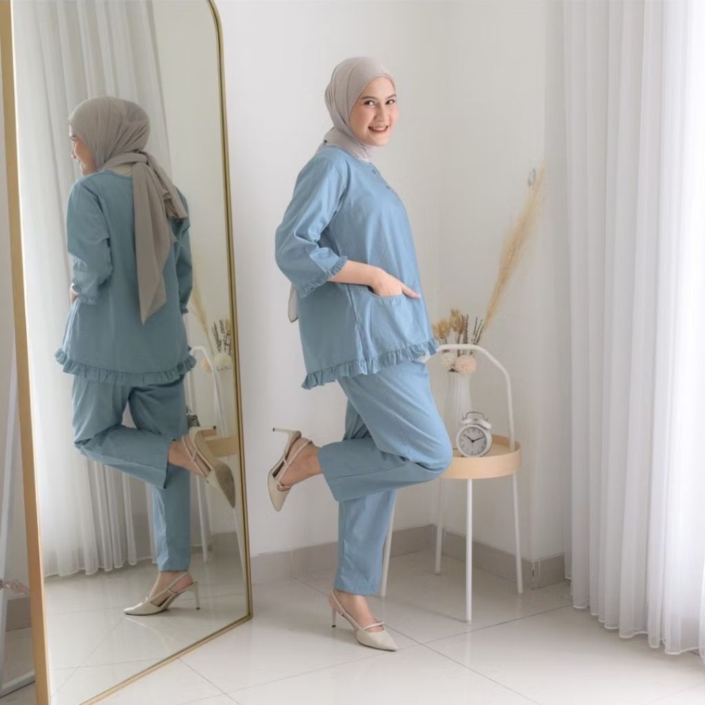 Setelan Sunly Polos Tgn 3/4 CP uk 18-24