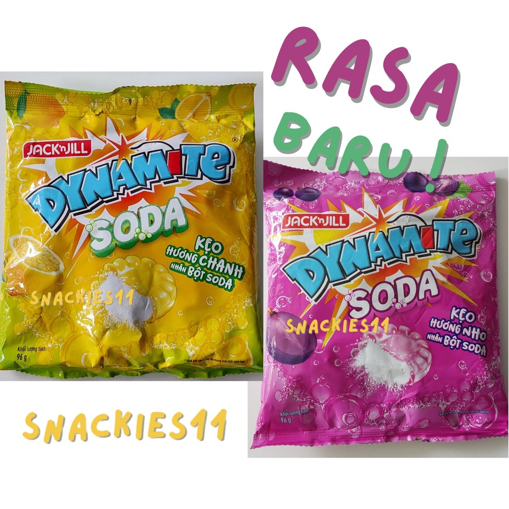 Dynamite Permen Lemon, Grapes Soda (ready indo)