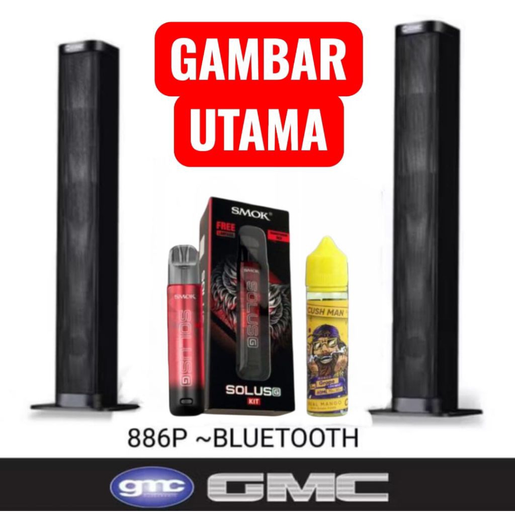 Baru Speaker S O L U S G K I T GMC 886P Pef Bluetooth Usb Memory Sound Bar Suara Mantap Murah