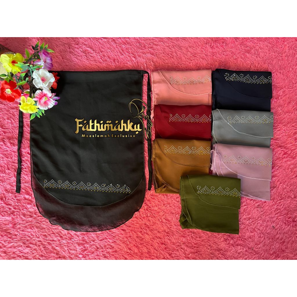 Cadar Lepas Manik Aina Cantik Mewah/Cadar 2 layer Ceruty Babydoll Tali dan Karet Termurah By Fathima