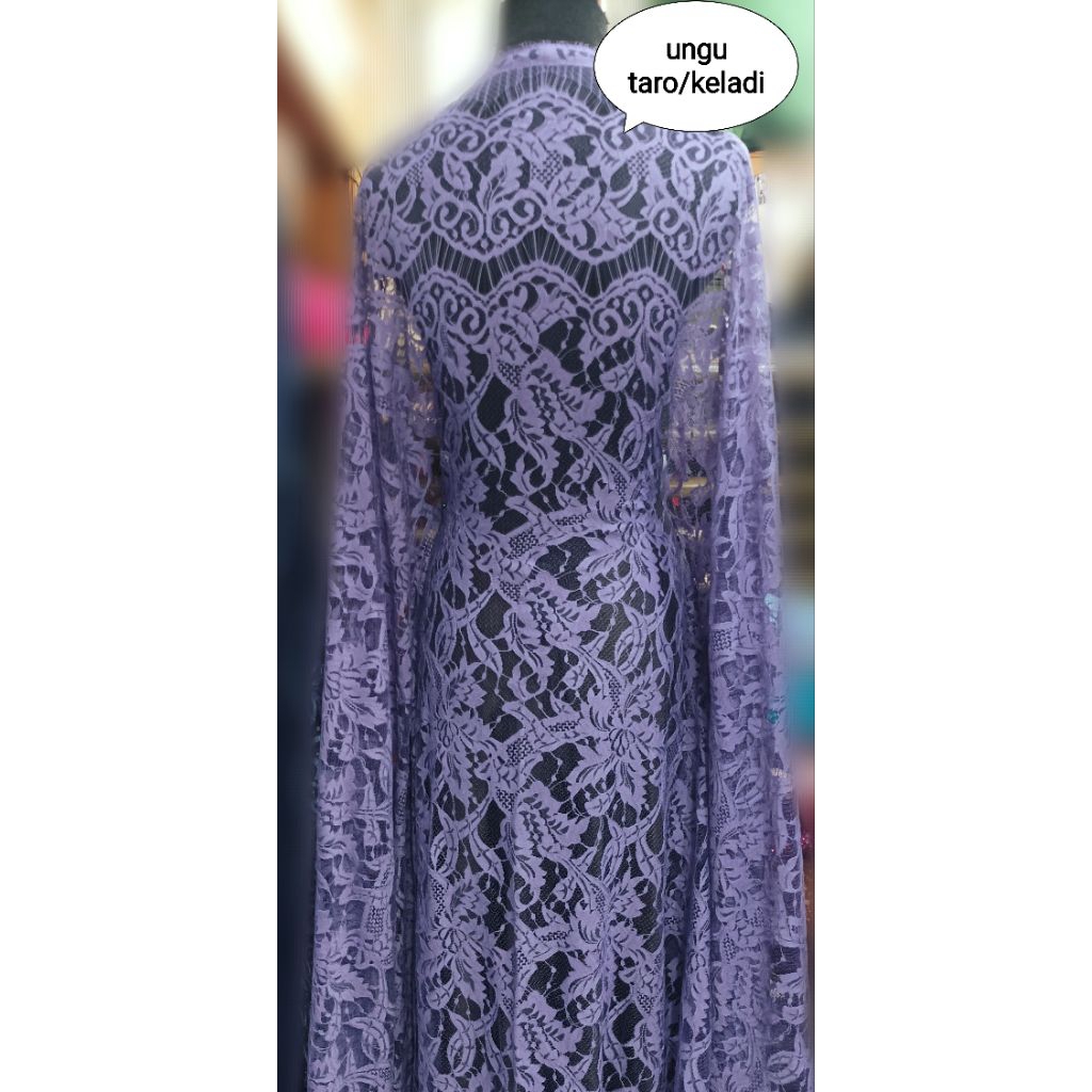 kain kebaya semi prancis pepaya premium