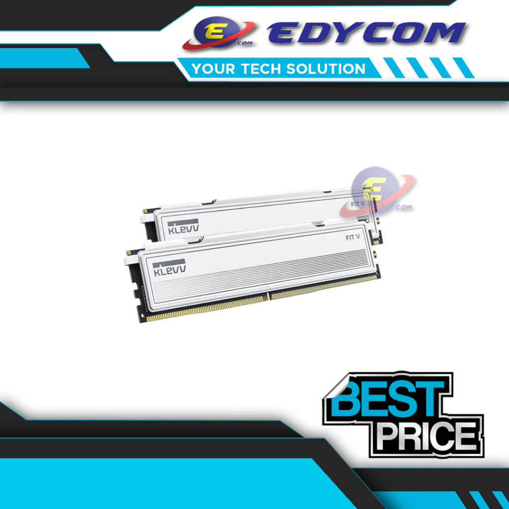 RAM KLEVV FIT V CERAMIC WHITE 32GB (2X16GB) DDR5 6000MHZ