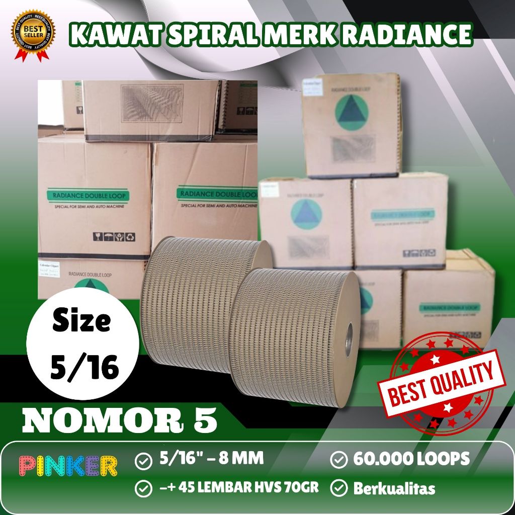 Spiral kawat Kalender 5/16putih Radiance kawat spiral kalender jilid buku spiral kawat roll  wire sp