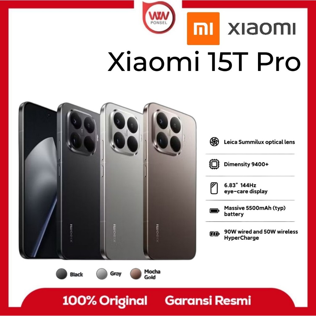 Hp Xiaomi 15T Pro 5G Ram 12GB Internal 512GB Garansi Resmi