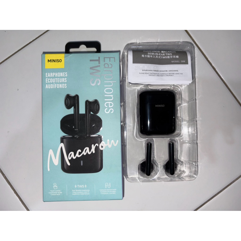 NEW NEW EARPHONE TWS MINISO NEW BLACK/HITAM