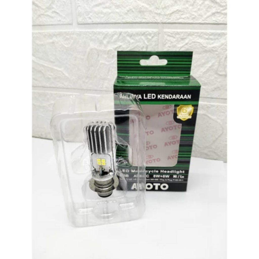 LAMPU DEPAN MOTOR LED AYOTO AC DC ORIGINAL BEBEK/MATIC