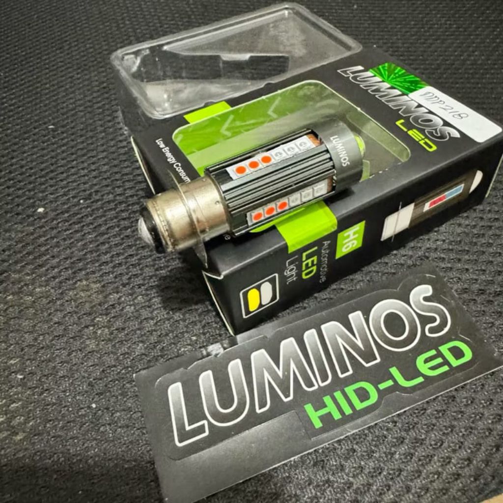 LAMPU DEPAN H6 LASER DUO COLOR LUMINOS 4 SISI LED