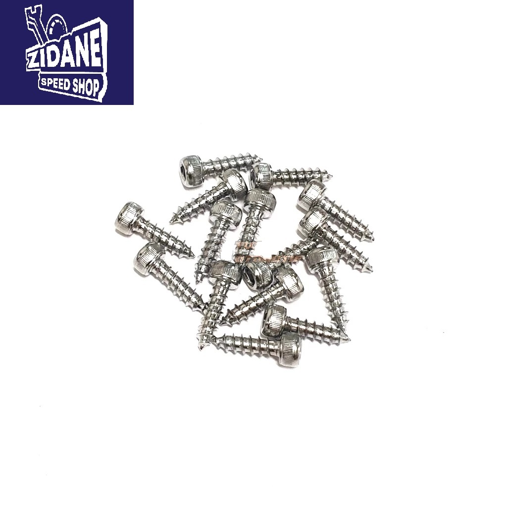 Sekrup Baut Body Ulir Kasar Monel Chrome Yamaha Matic Bebek Sekrup body 5x18 bodi Mio m5x18